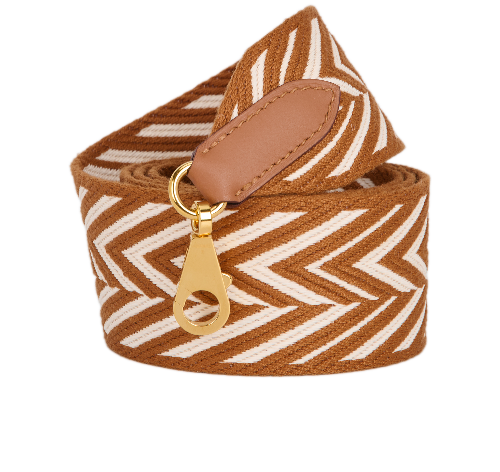 Hermès Bandouliere 50MM Sangle ZigZag, &pound;495, Accessories, Brown/White, Canvas, Other view